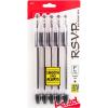 Pentel 474028 R.S.V.P. Ballpoint Pens Fine Point Assorted Ink 5 Pack (BK90BP5M)(Clear)