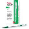 Pentel BK90C R.S.V.P. Stick Ballpoint Pen, .7mm, Trans Barrel, Blue Ink, Dozen(Green)