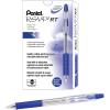 Pentel BK93C R.S.V.P. RT Retractable Ballpoint Pen, 1mm, Clear Barrel, Blue Ink, Dozen