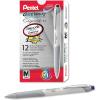 Pentel Glidewrite Signature Ballpoint Pen Black Barrel, (1.0mm) Medium Line, Black Ink, 12 Pens (BX930A-A)(Purple)