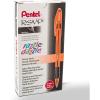 Pentel RSVP Razzle-Dazzle Ballpoint Pen, (1.0mm) Medium Line, Black Barrel, Black Ink, Box of 12 (BK91RDA-A)(Orange Barrel)