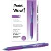 Pentel Wow! Retractable Ballpoint Pen, (1.0mm) Medium Line, Violet Ink, Box of 12 (BK440-V)