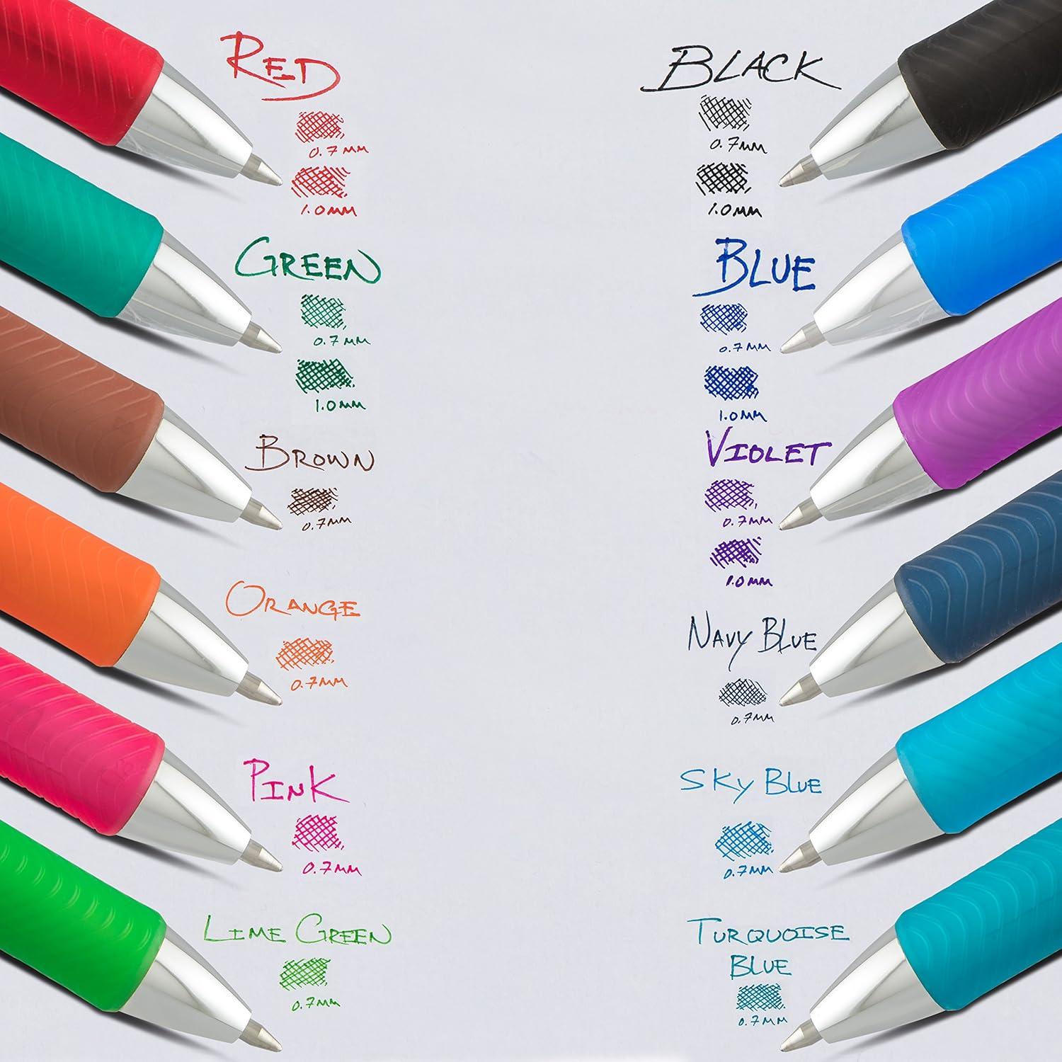 imagePentel EnerGel RTX Pens 07 mm Medium Point Assorted Ink Colors Pack Of 8Assorted 4