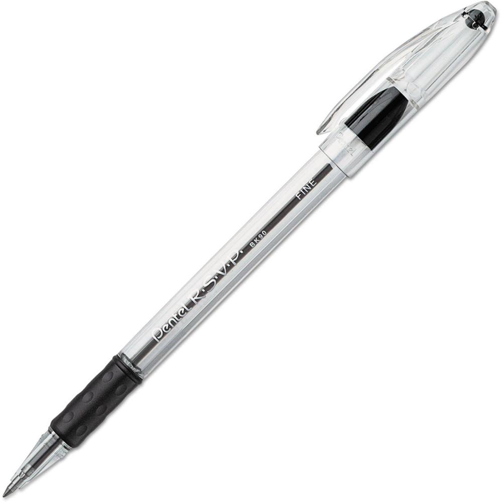 imagePentel RSVP fine point Stick Pens 07mm BK90ASW2Pack Of 24
