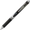 ENERGEL Pentel RTX Retractable Liquid Gel Pen, (0.7mm), Medium Line, Metal Tip, Black Ink, Window (BL77PC12A1) (Pack of 1, 12 Count Total)