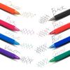 Pentel BK440BP8M WOW! Retractable Ballpoint Pen, 1mm, Assorted Barrel, Assorted Ink, 8/Pack