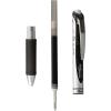 Pentel EnerGel RTX Retractable Liquid Gel Pen, (0.7mm), Medium Line, Metal Tip, Green Ink, Pack of 2 (BL77BP2D)(Black)