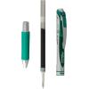 Pentel EnerGel RTX Retractable Liquid Gel Pen, (0.7mm), Medium Line, Metal Tip, Green Ink, Pack of 2 (BL77BP2D)(Green)
