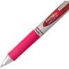 Pentel EnerGel RTX Retractable Liquid Gel Pen, (0.7mm), Medium Line, Metal Tip, Green Ink, Pack of 2 (BL77BP2D)(Pink/Violet)