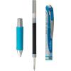 Pentel EnerGel RTX Retractable Liquid Gel Pen, (0.7mm), Medium Line, Metal Tip, Green Ink, Pack of 2 (BL77BP2D)(Sky Blue)