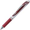Pentel EnerGel Retractable Liquid Gel Pens, Medium Point, 0.7 mm, Silver Barrel, 12 Black Ink pens, the Ultimate writing pens, the Best Writing Pens for office, school and journaling, Pack of 12(Burgundy)