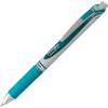 Pentel EnerGel Retractable Liquid Gel Pens, Medium Point, 0.7 mm, Silver Barrel, 12 Black Ink pens, the Ultimate writing pens, the Best Writing Pens for office, school and journaling, Pack of 12(Turquoise)