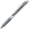 Pentel EnerGel Retractable Liquid Gel Pens, Medium Point, 0.7 mm, Silver Barrel, 12 Black Ink pens, the Ultimate writing pens, the Best Writing Pens for office, school and journaling, Pack of 12(Gray)