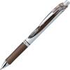 Pentel EnerGel Retractable Liquid Gel Pens, Medium Point, 0.7 mm, Silver Barrel, 12 Black Ink pens, the Ultimate writing pens, the Best Writing Pens for office, school and journaling, Pack of 12(Sepia)