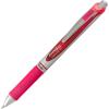 Pentel EnerGel Retractable Liquid Gel Pens, Medium Point, 0.7 mm, Silver Barrel, 12 Black Ink pens, the Ultimate writing pens, the Best Writing Pens for office, school and journaling, Pack of 12(Pink)