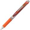 Pentel EnerGel Retractable Liquid Gel Pens, Medium Point, 0.7 mm, Silver Barrel, 12 Black Ink pens, the Ultimate writing pens, the Best Writing Pens for office, school and journaling, Pack of 12(Orange)