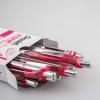 Pentel EnerGel Retractable Liquid Gel Pens, Medium Point, 0.7 mm, Silver Barrel, 12 Black Ink pens, the Ultimate writing pens, the Best Writing Pens for office, school and journaling, Pack of 12(Pink)