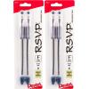 Pentel R.S.V.P. Ballpoint Pen, Fine Line, Blue Ink, 2 Pack (BK90BP2C)(Blue)