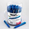 Pentel WOW! Ballpoint Pen, (1.0mm) Medium Line, Blue Ink, Pack of 60, Canister (BK440PC60C)(Blue)