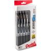 ENERGEL Pentel RTX Retractable Liquid Gel Pen, (0.7mm), Medium Line, Metal Tip, Black Ink, Window (BL77PC12A1) (Pack of 1, 12 Count Total)
