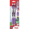 Pentel EnerGel RTX Retractable Liquid Gel Pen, (0.7mm), Medium Line, Metal Tip, Green Ink, Pack of 2 (BL77BP2D)(Violet)