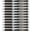 Pentel EnerGel Retractable Liquid Gel Pens, Medium Point, 0.7 mm, Silver Barrel, 12 Black Ink pens, the Ultimate writing pens, the Best Writing Pens for office, school and journaling, Pack of 12(Silver)