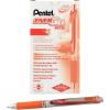 Pentel EnerGel Retractable Liquid Gel Pens, Medium Point, 0.7 mm, Silver Barrel, 12 Black Ink pens, the Ultimate writing pens, the Best Writing Pens for office, school and journaling, Pack of 12(Orange)