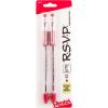 Pentel R.S.V.P. Ballpoint Pen, Fine Line, Blue Ink, 2 Pack (BK90BP2C)(Red)