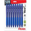 Pentel Wow! Retractable Ballpoint Pen, (1.4mm), Bold Line, Blue Ink, Pack of 8 (BK444BP8C)(Blue)
