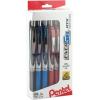 Pentel® EnerGel™ RTX Retractable Liquid Gel Pens, Medium Point, 0.7 mm, 54% Recycled, Blue Barrel, Blue Ink, Pack Of 12 Pens(Assorted)