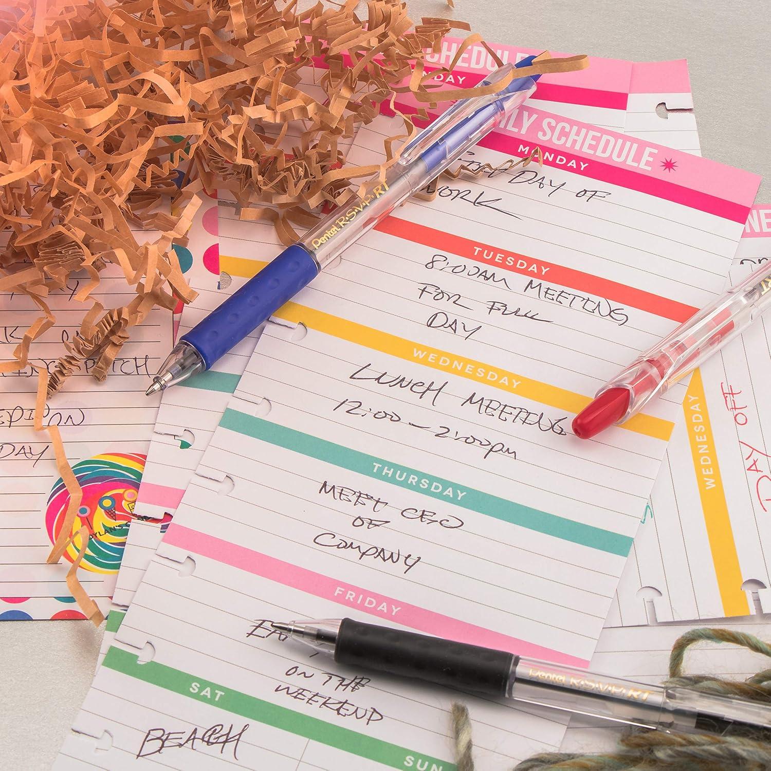 imagePentel RSVP RT Retractable Ballpoint Pens Medium Point 10 mm 61 Recycled Transparent Black Barrel Black Ink Pack Of 12 PensRed