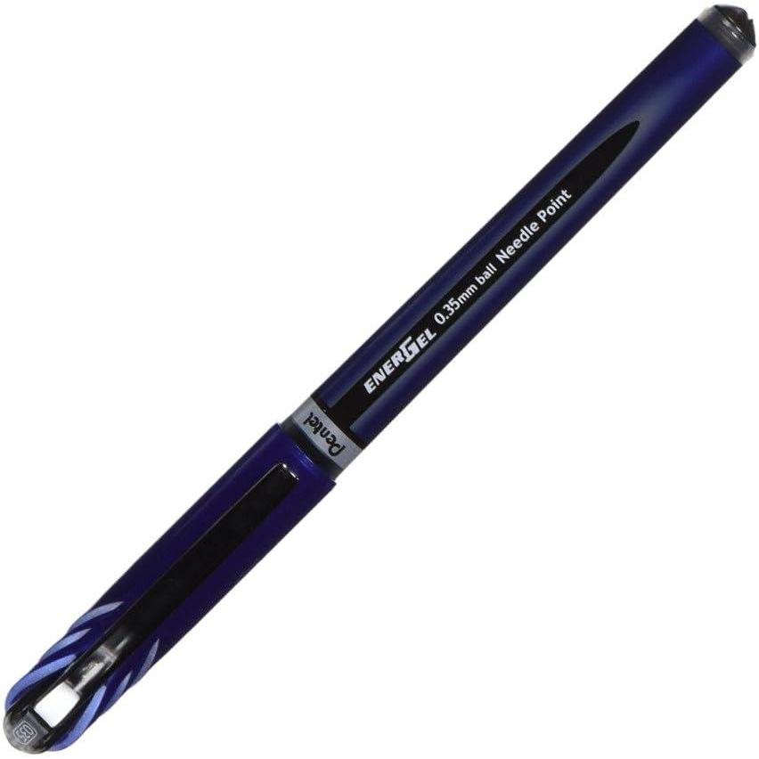 imagePentel Energel Euro Ballpoint Pen 035mm Needle Tip Blue Ink BLN23CBlack