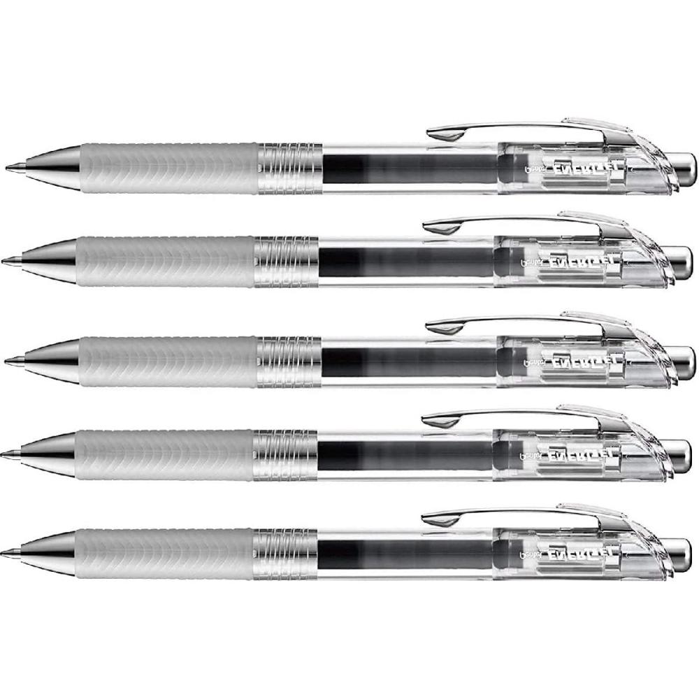 imagePentel Energel Infree Gel Ink Ballpoint Pen 05mm Needle Tip Black Ink 5 Pen SetJapan Import