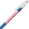Pentel RSVP Ballpoint Pen, (0.7mm) Fine Line, Flag Barrel, Black Ink, 5 Pack