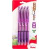 Pentel R.S.V.P. RT Colors New Retractable Ballpoint Pen, Medium Line, Blue Ink, 6 Pack (BK93CRBP6C)(Violet)