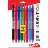Pentel R.S.V.P. RT Colors New Retractable Ballpoint Pen, Medium Line, Blue Ink, 6 Pack (BK93CRBP6C)(assorted)