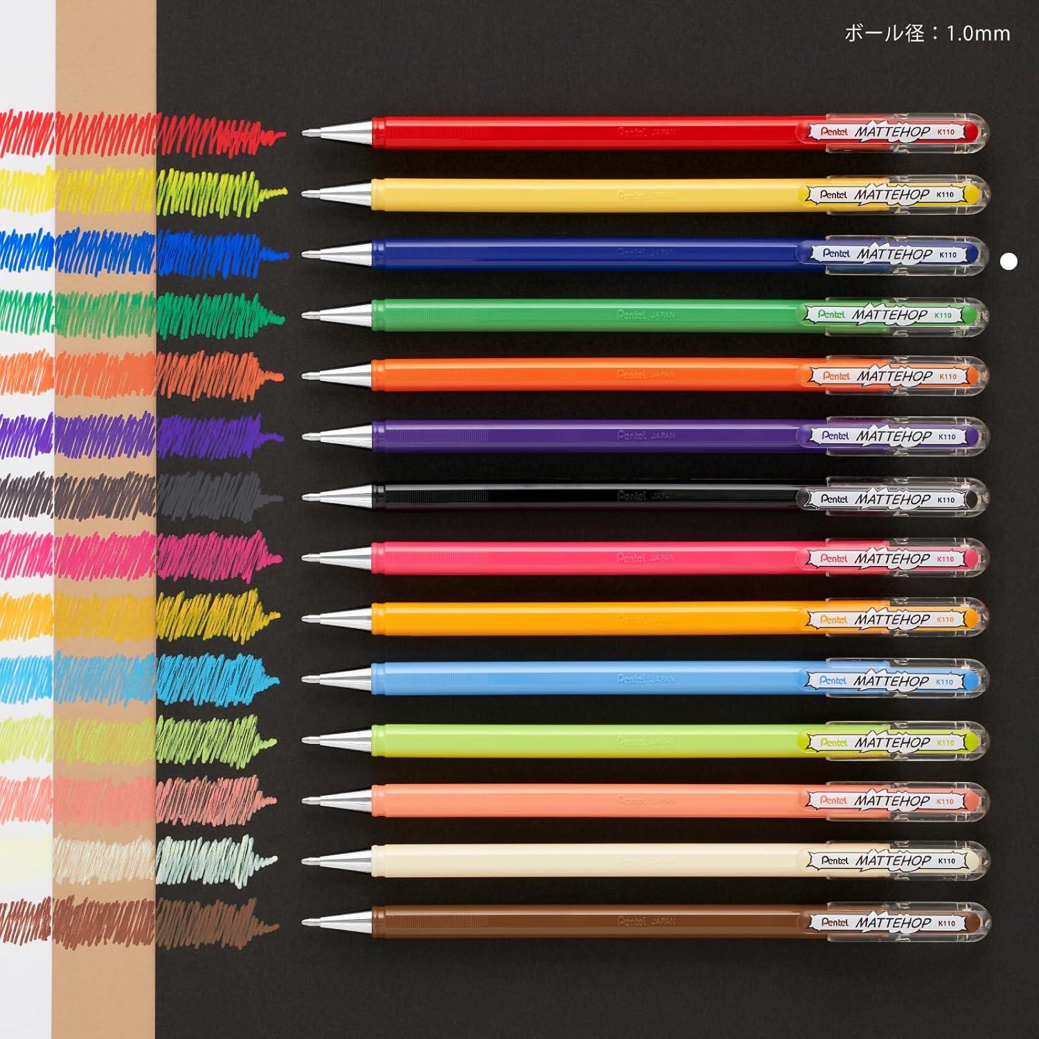 imagePentel Ballpoint Pen Color Matte Hop Complete Set 21 Colors K110V21STblue