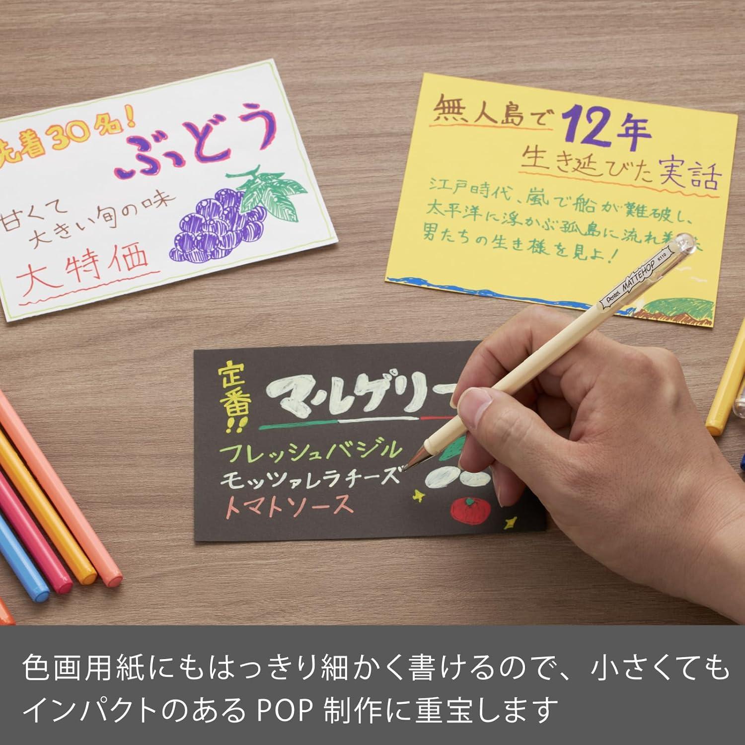 imagePentel Ballpoint Pen Color Matte Hop Complete Set 21 Colors K110V21STblue navy blue