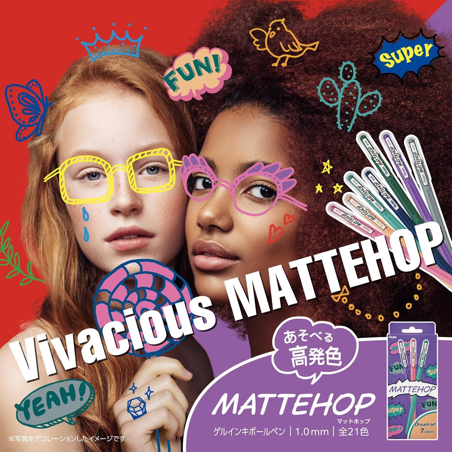 imagePentel Ballpoint Pen Color Matte Hop Complete Set 21 Colors K110V21STgray