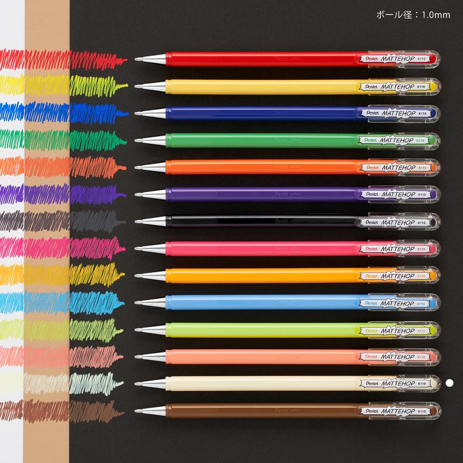 imagePentel Ballpoint Pen Color Matte Hop Complete Set 21 Colors K110V21STivory white