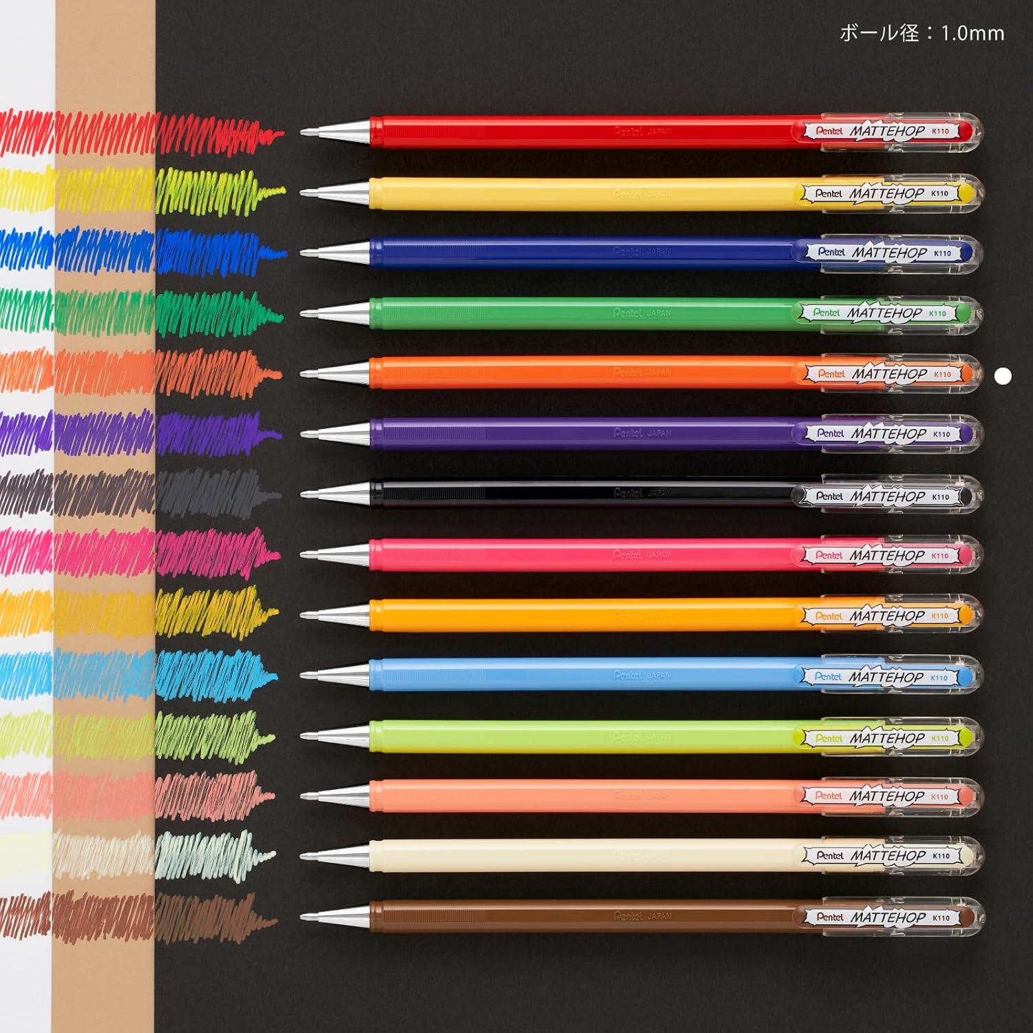 imagePentel Ballpoint Pen Color Matte Hop Complete Set 21 Colors K110V21STorange