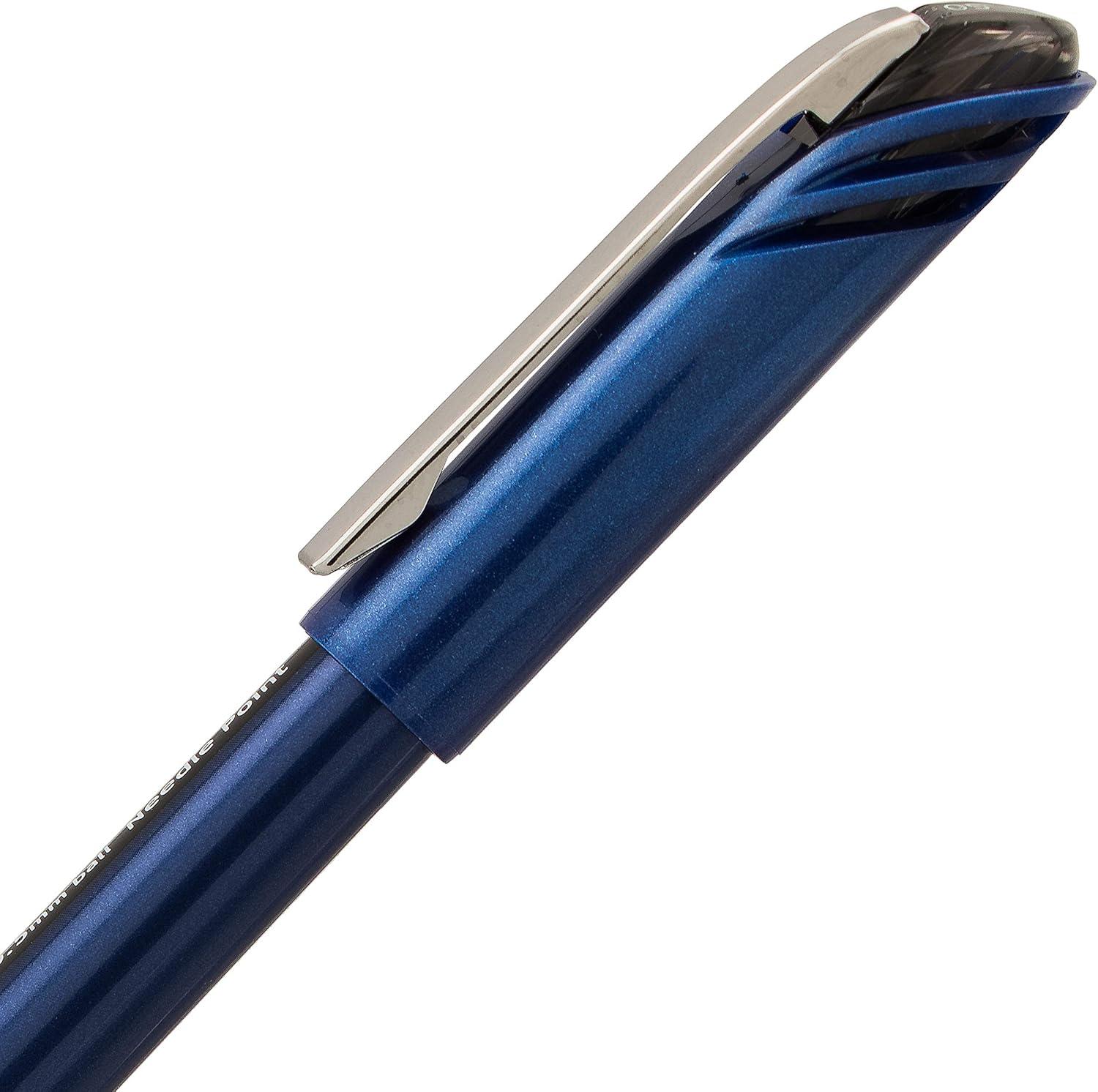 imagePentel EnerGel NV Gel Ink Pen 05mm Fine Point Capped Needle Tip Black Ink Box of 12 BLN25ABlack