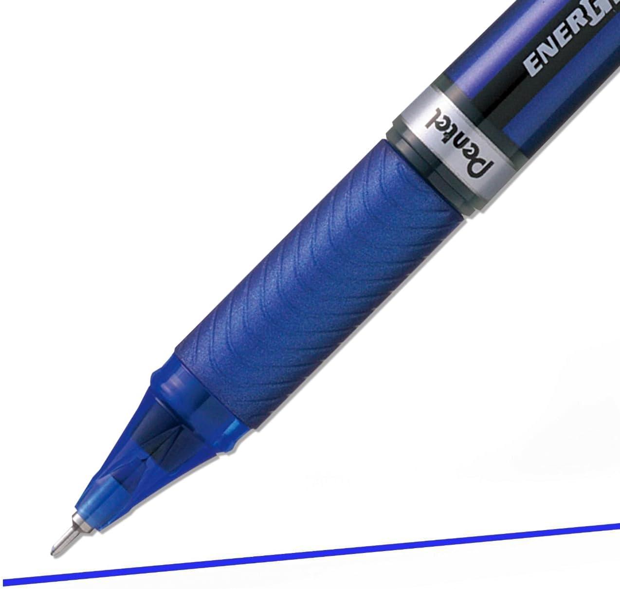 imagePentel EnerGel NV Gel Ink Pen 05mm Fine Point Capped Needle Tip Black Ink Box of 12 BLN25ABlue