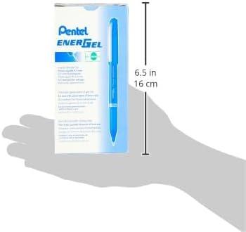 imagePentel EnerGel NV Gel Ink Pen 05mm Fine Point Capped Needle Tip Black Ink Box of 12 BLN25ABlue