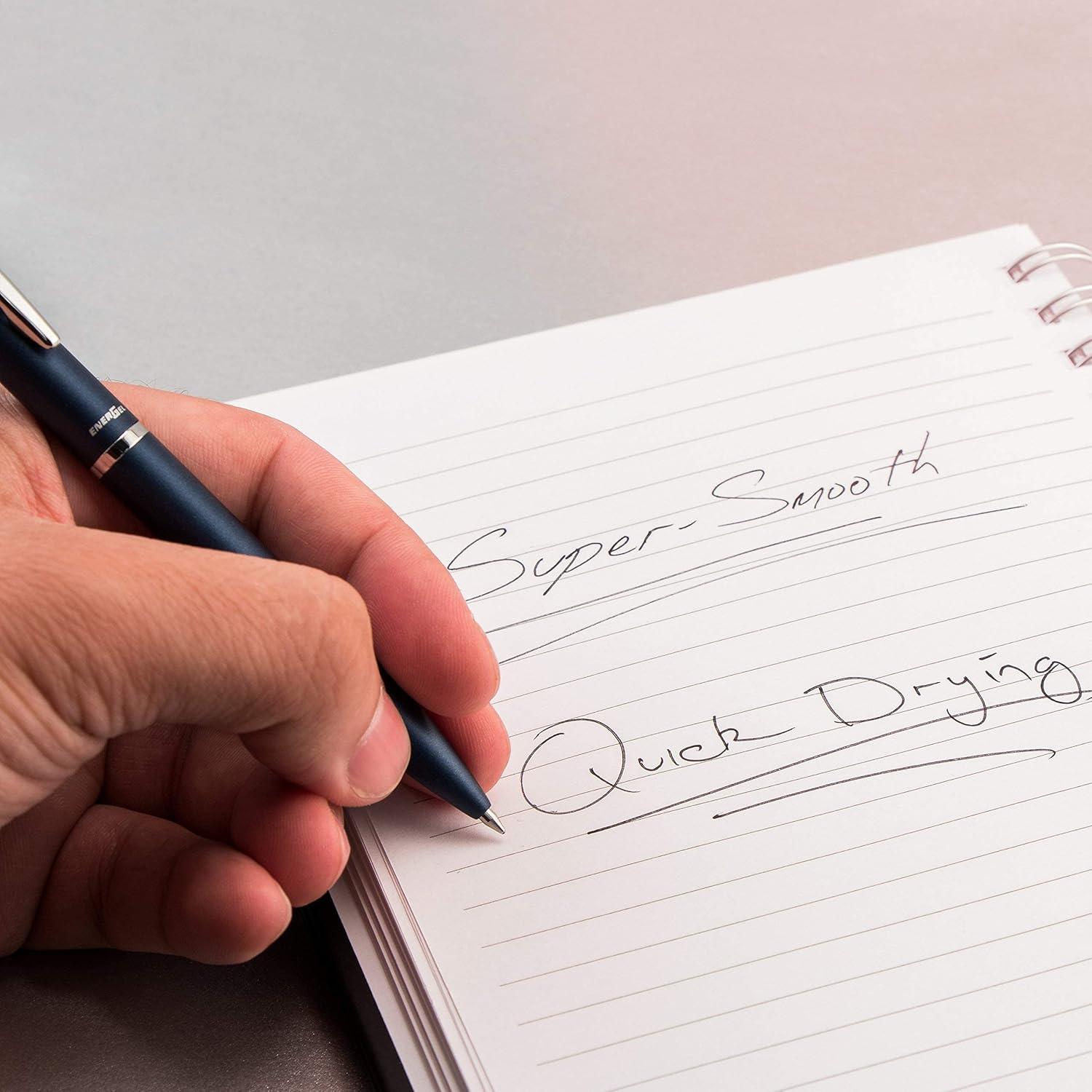 imagePentel EnerGel Style Gel Pen 07mm Medium Line Black Barrel BL2007AABXBlack