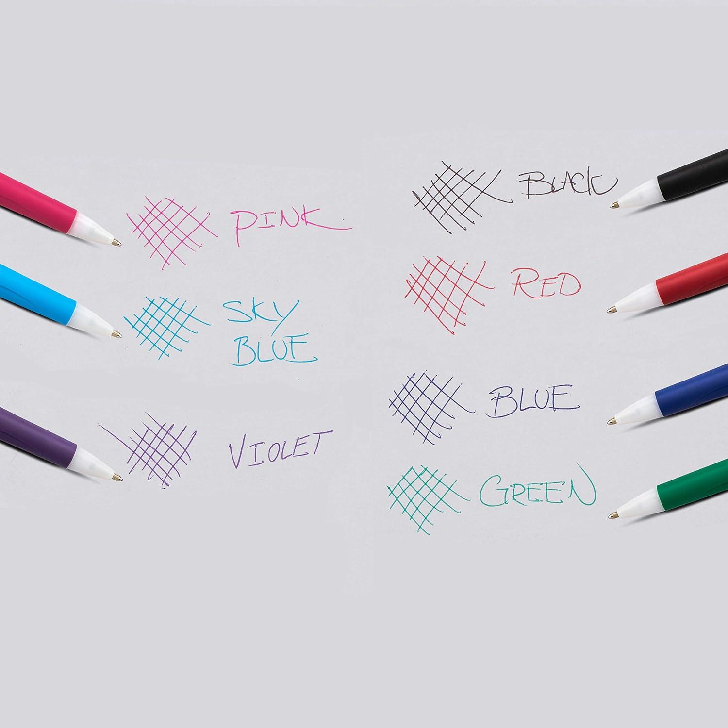 imagePentel GlideWrite Ballpoint Pen 10mm Medium Line Assorted Ink Pack of 14 BX910BP14M1Violet