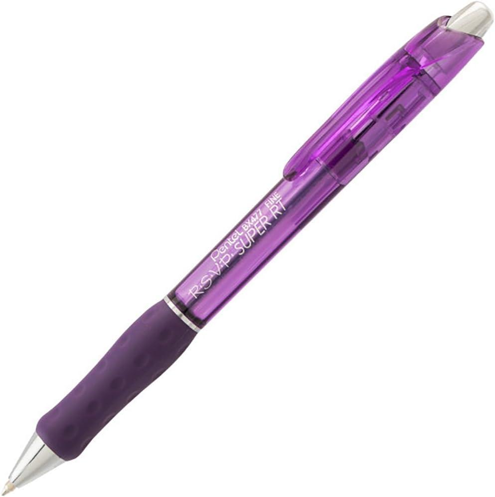 imagePentel RSVP Super RT Ballpoint Pen 07mm Fine Line Assorted Ink Colors 8 Pack with Bonus Black Ink Pen