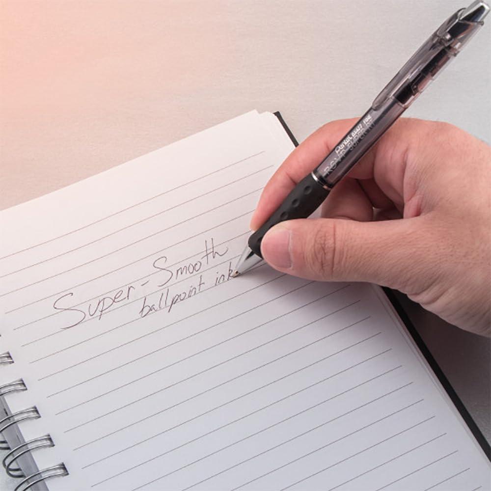 imagePentel RSVP Super RT Ballpoint Pen 07mm Fine Line Assorted Ink Colors 8 Pack with Bonus Black Ink Pen