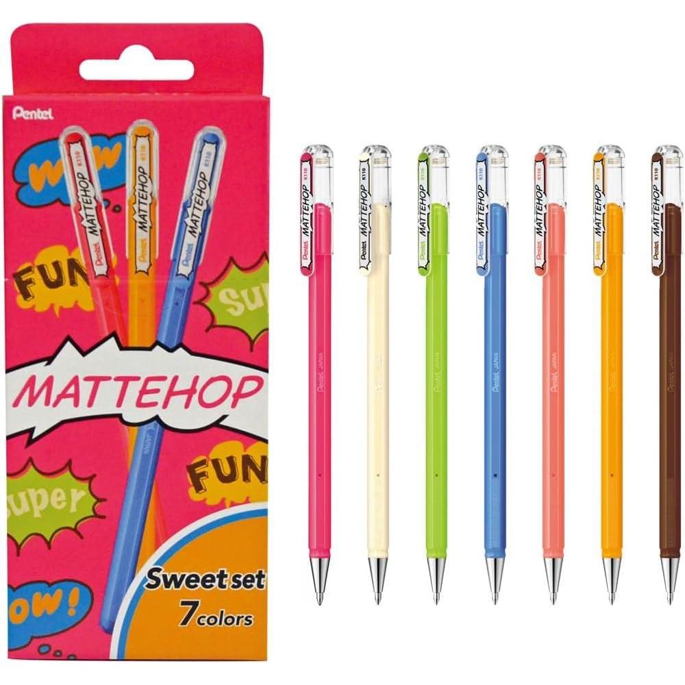 imagePentel Ballpoint Pen Color Matte Hop Complete Set 21 Colors K110V21ST7 Colors Sweet