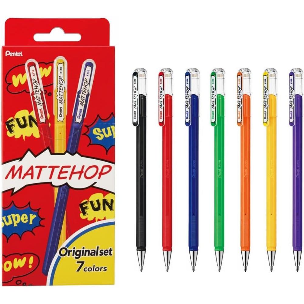 imagePentel Ballpoint Pen Color Matte Hop Complete Set 21 Colors K110V21STAssorted
